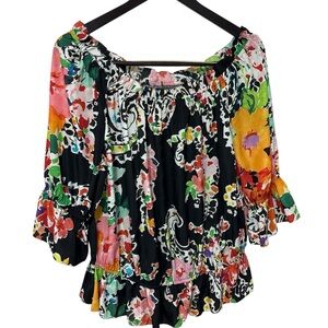 Lauren Ralph Lauren Vibrant Floral Off-Shoulder Blouse